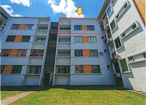 Apartment auction Parcel No. 8, Block G, Level 4 (Lot No. G-04-08), Apartment Villa Sri Indah, Phase 2, Type A, KM 16 (Mile 10), 91000 Tawau, Sabah